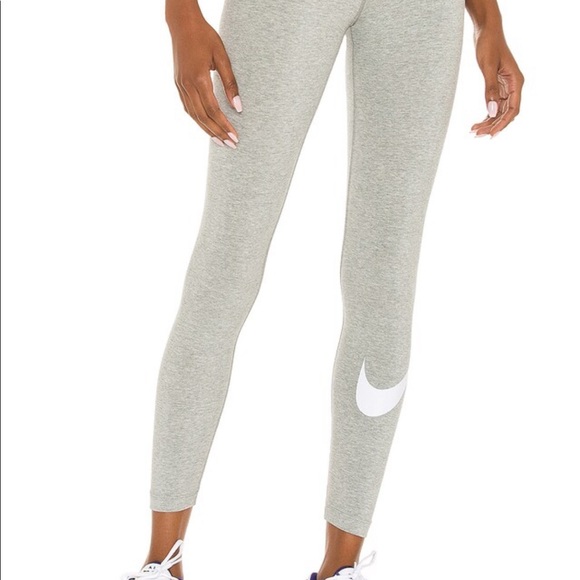 NEW Nike NSW Essential Swoosh Legging Grey XS - Picture 5 of 7